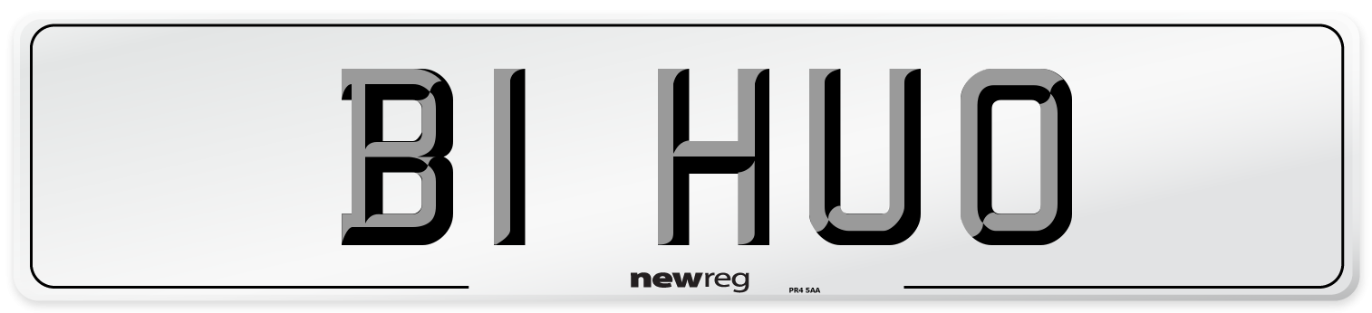 B1 HUO Number Plate from New Reg